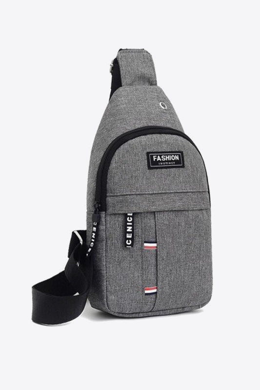 Wear-Resistant Sling Bag with USB Design