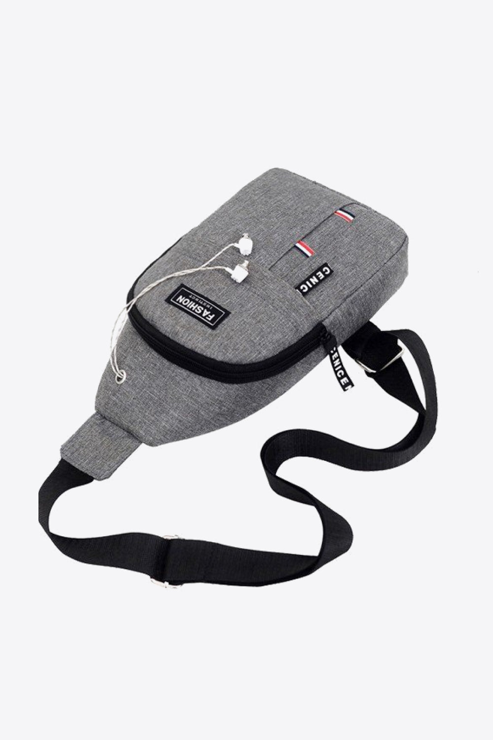 Wear-Resistant Sling Bag with USB Design